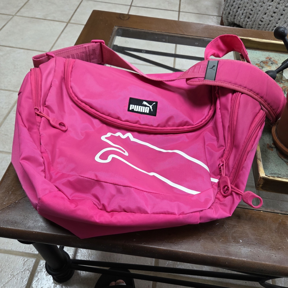 Puma Pink Crossbody Bag with Bold Design